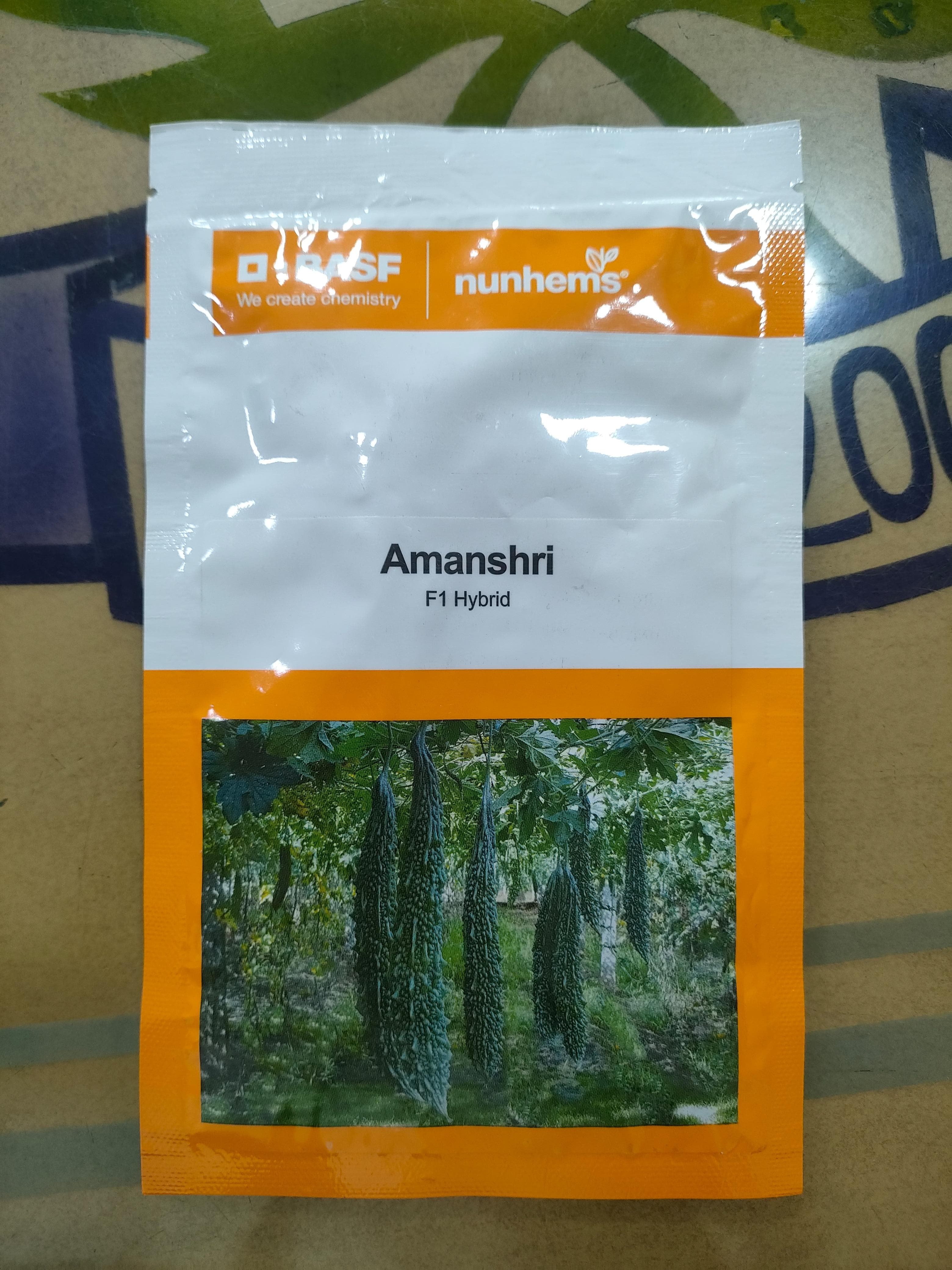 AMANSHRI F1 Hybrid Bitter Gourd Seeds | 56g ( 250N ) | BASF Nunhems
