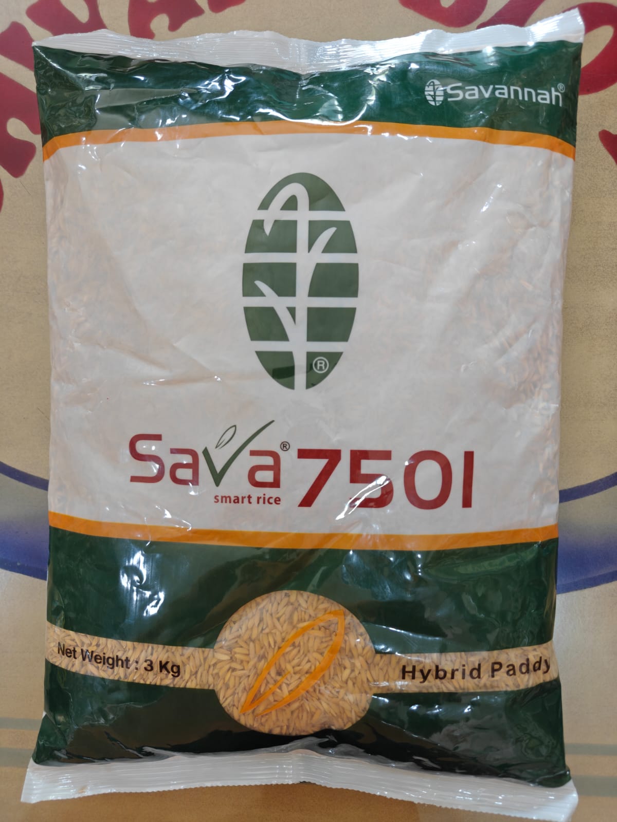 Sava 7501 Hybrid Paddy Seed | 3Kg - KBT Agri Research