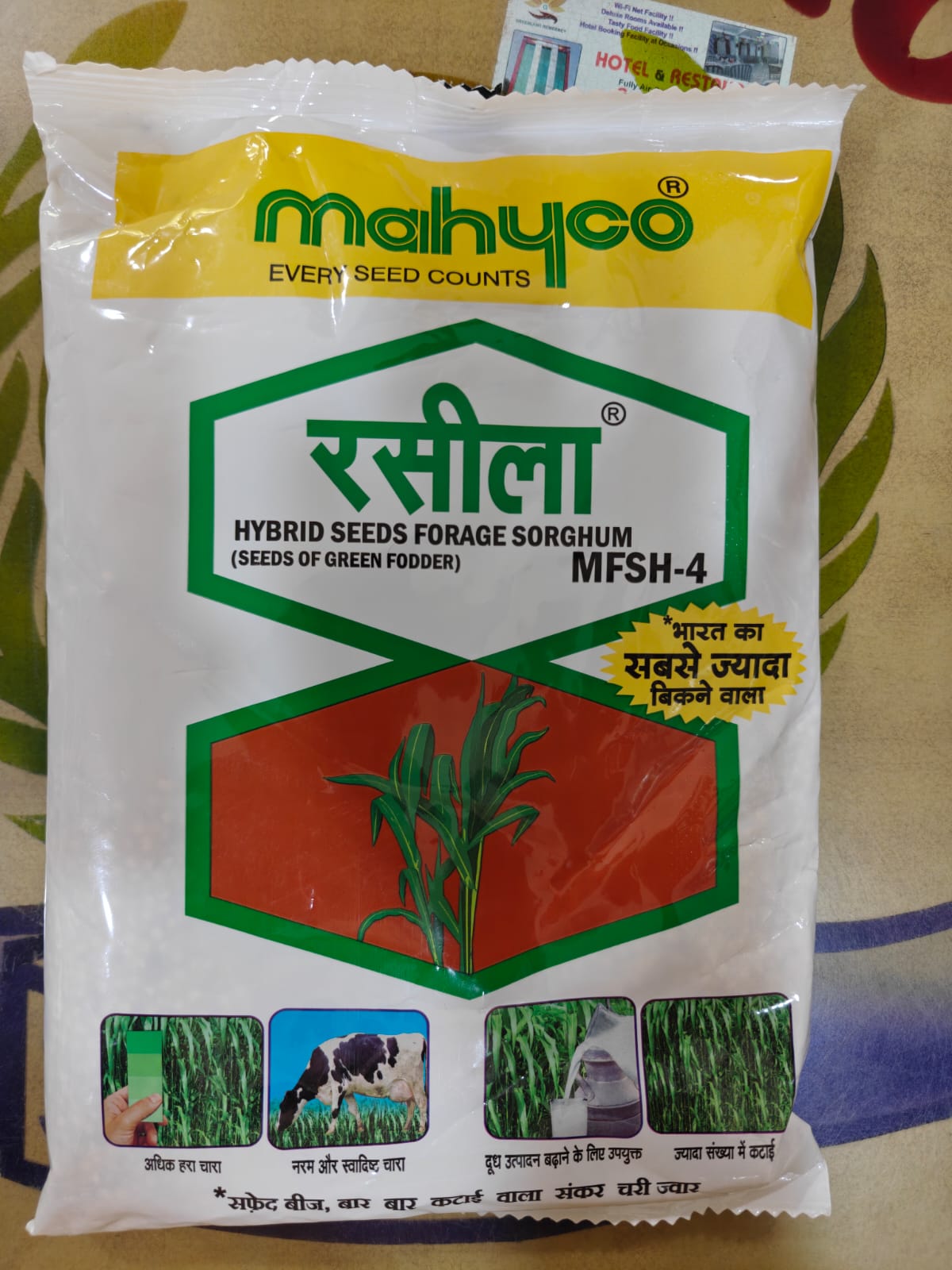 Mahyco Raseela MFSH-4 Hybrid Forage Sorghum Seeds 1kg